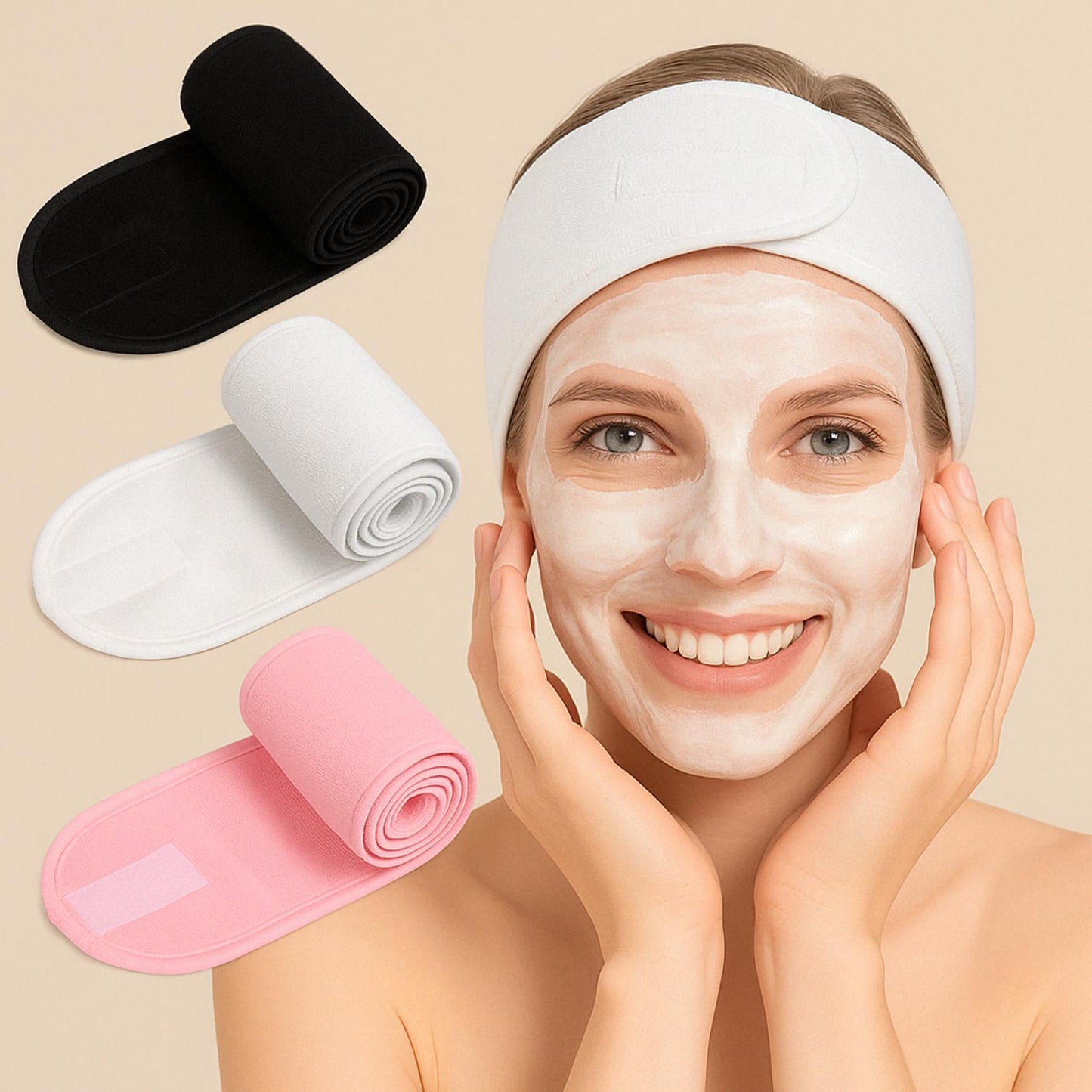 Adjustable Cosmetic Headband – Comfort and Elegance for Your Beauty Routine