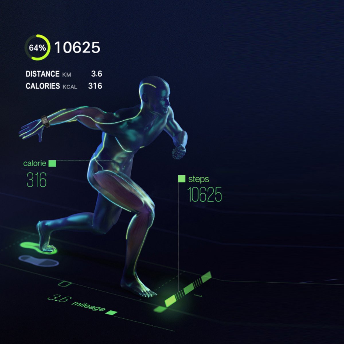 Montre Smart Fit Total Wellness And Sports Activity
