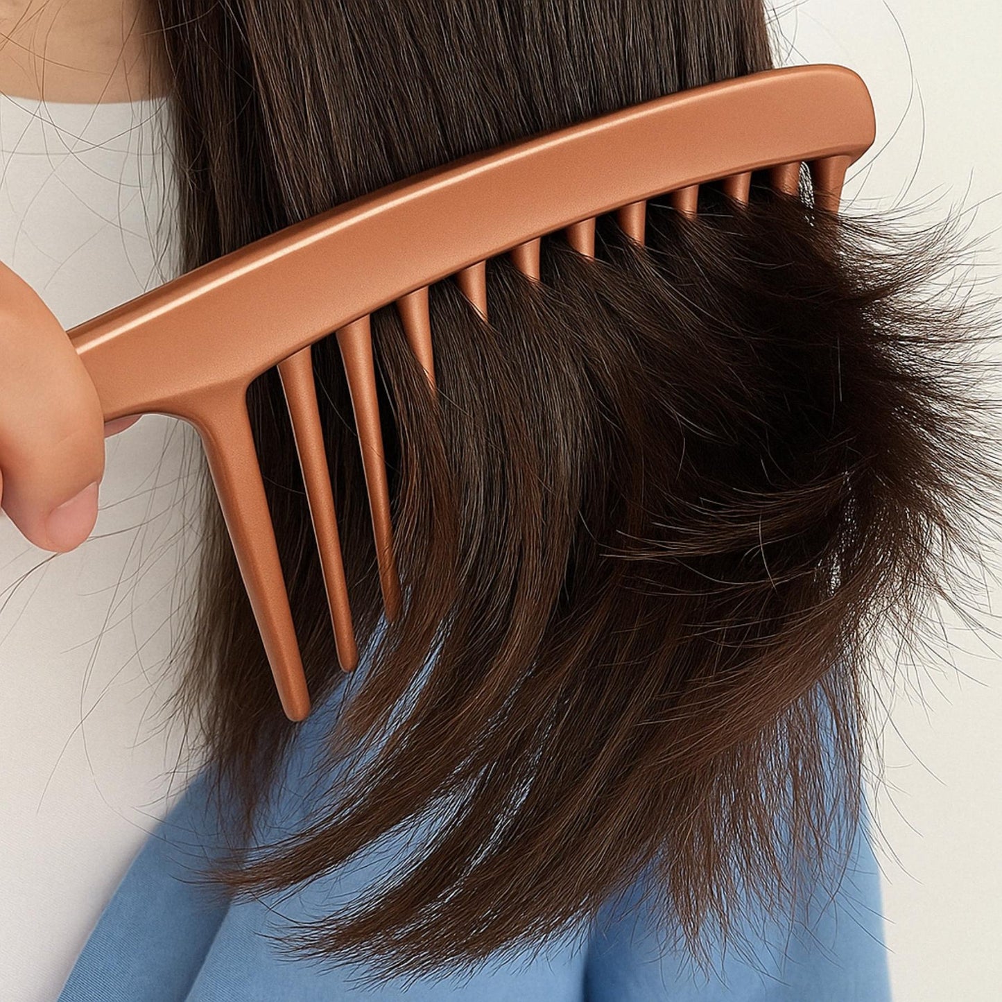Wide-Tooth Satin Comb – Gentle &amp; Elegant Detangling