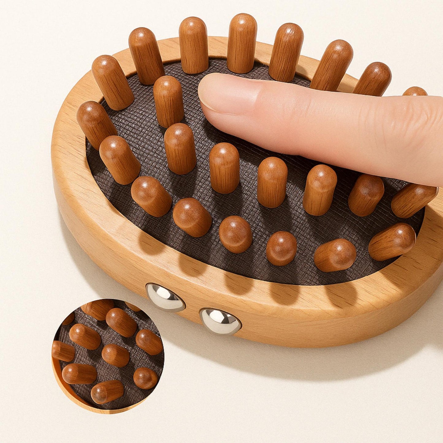 Anti-Cellulite Massage Brush – Natural Wood Body and Scalp Care